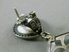 ESTATE EXTRA LARGE 2.23CT DIAMOND & SAPPHIRE MARBLE 14KT TWO TONE GOLD EARRINGS