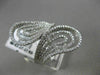 ESTATE LARGE 1.18CT DIAMOND 14KT WHITE GOLD 3D OPEN FILIGREE MULTI WAVE FUN RING