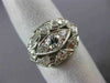 ANTIQUE WIDE .90CT OLD MINE DIAMOND PLATINUM MARQUISE SHAPE FILIGREE RING #21593