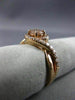 ESTATE .92CT WHITE & PINK DIAMOND 14K ROSE GOLD 3D INFINITY HALO ENGAGEMENT RING