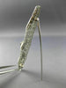ANTIQUE VINTAGE LONG 3.35CT OLD MINE DIAMOND PLATINUM FILIGREE BROOCH PIN #1445