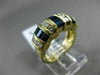 ESTATE WIDE 1.95CT DIAMOND & SAPPHIRE 14KT YELLOW GOLD 3D MULTI ROW WEDDING RING