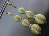 ESTATE LARGE 1.04CT DIAMOND 14KT 2 TONE GOLD GRADUATING MESH LEVERBACK EARRINGS