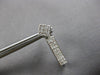 1.0CT DIAMOND 14K WHITE GOLD PRINCESS INVISIBLE GEOMETRICAL BAR HANGING EARRINGS