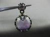 ESTATE LARGE 1.08CT DIAMOND & AMETHYST 14K ROSE GOLD HALO ROUND CLIP ON EARRINGS