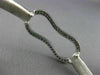 ESTATE LARGE .75CT DIAMOND 18K WHITE GOLD MATTE & SHINY HUG LOVE BANGLE BRACELET