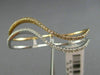 ESTATE LARGE .61CT ROUND DIAMOND 18K WHITE & ROSE GOLD 3D TWO ROW WAVE LOVE RING