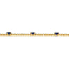4.0CT DIAMOND AAA SAPPHIRE 14K YELLOW GOLD OVAL & ROUND ETERNITY TENNIS BRACELET