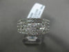 ESTATE WIDE 1.14CT DIAMOND 18KT WHITE GOLD 3D MULTI ROW SEMI ETERNITY LOVE RING