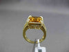 ESTATE LARGE 5.76CT DIAMOND & AAA CITRINE 14KT YELLOW GOLD 3D HALO FILIGREE RING