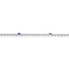 2.60CT DIAMOND & AAA SAPPHIRE 14KT WHITE GOLD 3D ROUND ETERNITY TENNIS BRACELET