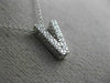 .45CT ROUND DIAMOND 14KT WHITE GOLD CLASSIC "K" INITIAL FLOATING PENDANT #18299