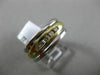 ESTATE WIDE .22CT DIAMOND 14KT WHITE & YELLOW GOLD CLASSIC FIVE STONE MENS RING