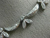 ANTIQUE 1.50CT DIAMOND 18KT WHITE GOLD 3D CLASSIC FLORAL DROP NECKLACE #4965