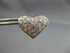 ESTATE 1.70CT DIAMOND 14KT WHITE GOLD 3D PAVE HEART SHAPE LOVE EARRINGS #21492