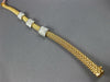 ESTATE .75CT DIAMOND 14K 2 TONE GOLD 3D SQUARE BY THE YARD MESH ITALIAN BRACELET