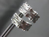 ESTATE .10CT ROUND DIAMOND 14KT WHITE GOLD BAMBOO DESIGN CLIP ON EARRINGS #21694