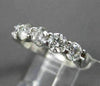 ESTATE LARGE 1.05CT DIAMOND 14K WHITE GOLD 5 STONE SHARED PRONG ANNIVERSARY RING