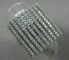 ESTATE EXTRA LARGE 1.52CT DIAMOND 14KT WHITE GOLD 3D SQUARE MULTI ROW FUN RING