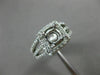 ESTATE .80CT DIAMOND 14K WHITE GOLD HALO SQUARE SEMI MOUNT ENGAGEMENT RING #2625