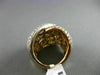 ESTATE MASSIVE 6.67CT DIAMOND 18KT TRI COLOR GOLD 3D PAVE LOVE KNOT FUN RING