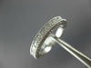 ESTATE 0.25CT DIAMOND 14KT WHITE GOLD FILIGREE MILGRAIN ETERNITY RING #19628