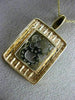 ESTATE .30CT DIAMOND 14KT WHITE & YELLOW GOLD "G" INITIAL SHIELD PENDANT #17157