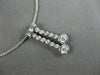 ESTATE .60CT DIAMOND 18KT WHITE GOLD 3D BEZEL JOURNEY SOLITARE FLOATING PENDANT
