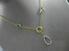 ESTATE 5.03CT DIAMOND & BLUE TOPAZ 14KT WHITE & YELLOW GOLD DROP LARIAT NECKLACE