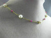 ESTATE AAA RUBY & PEARLS 14KT YELLOW GOLD 3D CLASSIC BY THE YARD NECKLACE #26222