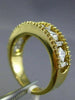 ESTATE 1.72CT WHITE & FANCY YELLOW DIAMOND 18KT GOLD SEMI ETERNITY WEDDING RING