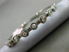 ESTATE .60CT DIAMOND 14KT WHITE GOLD 3D 9 STONE ETOILE FLEXIBLE BANGLE BRACELET
