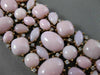 ESTATE MASSIVE 1.75CT DIAMOND & PINK CORAL 18KT ROSE GOLD HANDCRAFTED BRACELET