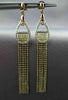 ESTATE LARGE .39CT DIAMOND 14K TRI COLOR GOLD CHANDELIER HANGING HUGGIE EARRINGS