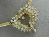 ESTATE 1.20CT DIAMOND 14KT YELLOW GOLD CLASSIC FANCY OPEN HEART NECKLACE #6034