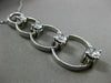 ESTATE LARGE 1.07CT DIAMOND 14K WHITE GOLD 4 STONE CIRCLE JOURNEY PENDANT #17799