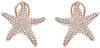 ESTATE LARGE 1.05CT DIAMOND 14KT ROSE GOLD 3D STARFISH CLIP ON EARRINGS