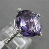 ESTATE 10.25CTW DIAMOND & AAA EXTRA FACET AMETHYST 14KT WHITE 3D ENGAGEMENT RING