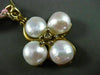 ESTATE LARGE .12CT DIAMOND & AAA SOUTH SEA PEARL 14KT YELLOW GOLD FLOWER PENDANT