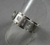 WIDE 7mm HAND CRAFTED .45CT F VVS DIAMOND 14KT WHITE GOLD MENS WEDDING BAND !!!!