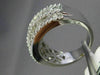 ESTATE LARGE 2.67CT DIAMOND 18K WHITE GOLD 3D MULTI ROW WEDDING ANNIVERSARY RING