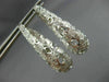 ESTATE LARGE & WIDE .50CT DIAMOND 14KT WHITE GOLD FILIGREE HOOP HANGING EARRINGS