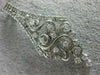 LARGE 1.0CT DIAMOND 14KT WHITE GOLD TEAR DROP FILIGREE FLOWER INFINITY PENDANT