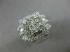 ESTATE EXTRA LARGE 2.30CT DIAMOND 14KT WHITE GOLD 3D SQUARE HALO ENGAGEMENT RING