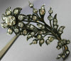 ANTIQUE LARGE 5CT OLD MINE CUT DIAMOND 18KT WHITE GOLD FLOWER PIN BROOCH #20614