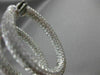 ESTATE MASSIVE 13.13CT DIAMOND 18KT WHITE GOLD OVAL DOUBLE SIDED HOOP EARRINGS