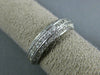 ANTIQUE 1.50CT DIAMOND 18K WHITE GOLD 3 ROW PAVE ETERNITY ANNIVERSARY RING #1192