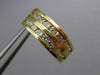 ESTATE 1.0CT DIAMOND 14KT YELLOW GOLD 3D CLASSIC TWO ROW HUGGIE EARRINGS #5319