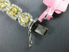 LARGE 11.36CT WHITE & FANCY YELLOW DIAMOND 18KT TWO TONE GOLD 3D TENNIS BRACELET