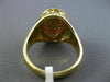 ESTATE WIDE 1.13CT DIAMOND & AAA PINK RUBY 14KT YELLOW GOLD 3D OVAL CLUSTER RING